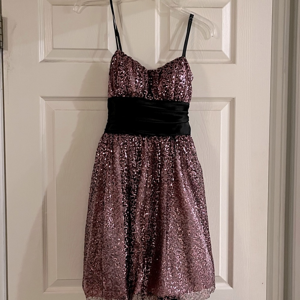 B Darlin Pink Sequin Dress